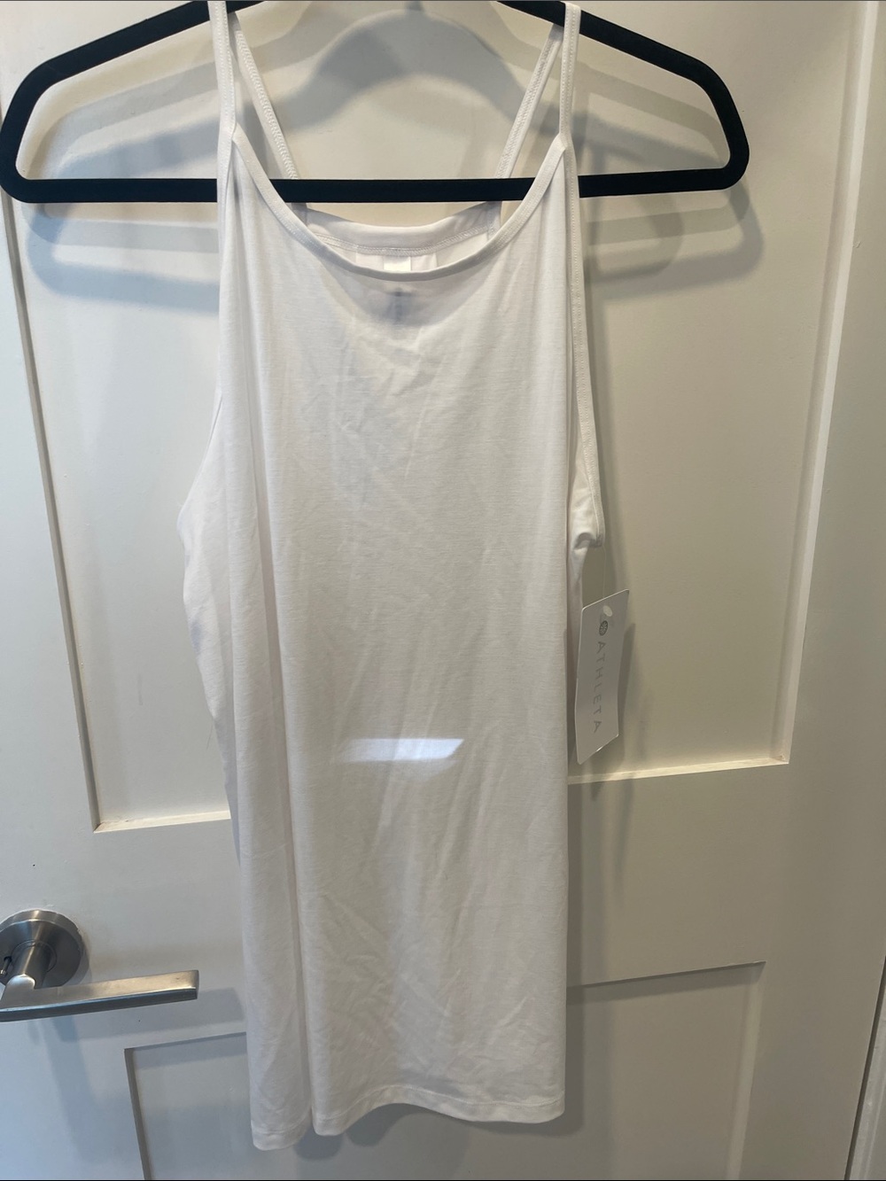 Athleta White Slim Camisole Yoga Yin Tank sz 1X